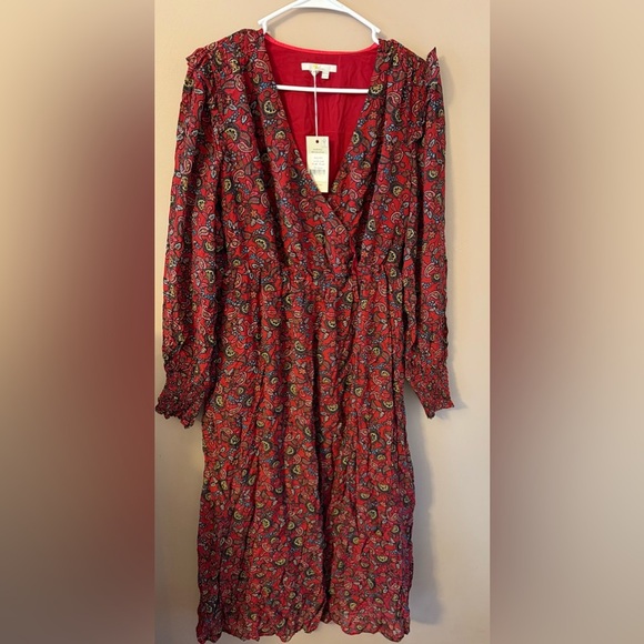 Boden Becky midi wrap dress size 8R new with tags. D0041 - Picture 2 of 3